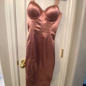 Metallic pink dress